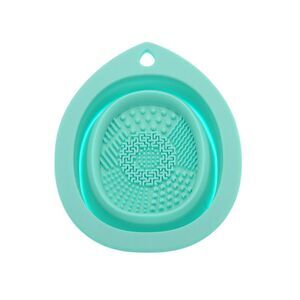 Teardrop Shape Makeup Brush Cleaning Mat Green